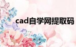 cad自学网提取码（cad自学网教程）