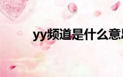 yy频道是什么意思（yy频道公告）