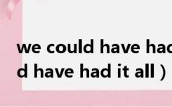 we could have had it all搞笑版（we could have had it all）