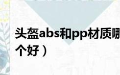 头盔abs和pp材质哪个好（abs和pp材质哪个好）