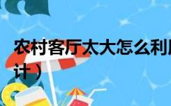 农村客厅太大怎么利用（农村客厅太大怎么设计）