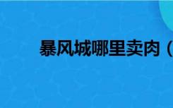 暴风城哪里卖肉（暴风城哪里买肉）