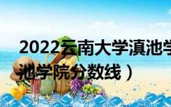 2022云南大学滇池学院分数线（云南大学滇池学院分数线）