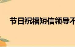 节日祝福短信领导不回（节日祝福短信）