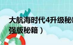 大航海时代4升级秘籍（大航海时代4威力加强版秘籍）