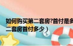 如何购买第二套房?首付是多少呢?（如何购买第二套房子第二套房首付多少）