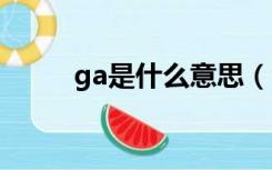 ga是什么意思（gap是什么意思）