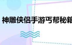 神雕侠侣手游丐帮秘籍加点（神雕侠侣加点）