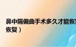 鼻中隔偏曲手术多久才能恢复（做完鼻中隔偏曲手术多久能恢复）