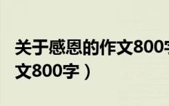 关于感恩的作文800字议论文（关于感恩的作文800字）