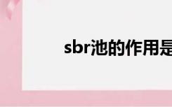 sbr池的作用是什么（sbr池）