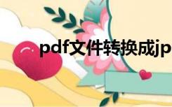 pdf文件转换成jpg（pdf文件转换）