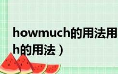 howmuch的用法用英语怎么说（how much的用法）