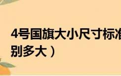 4号国旗大小尺寸标准（4号和5号国旗尺寸分别多大）