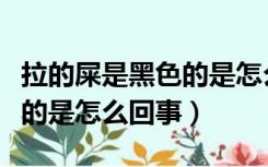 拉的屎是黑色的是怎么回事儿（拉的屎是黑色的是怎么回事）