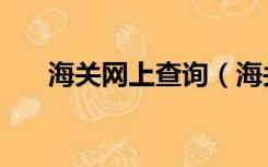 海关网上查询（海关信息网查询大全）