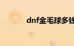 dnf金毛球多钱（dnf金毛球）