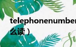 telephonenumber怎么读（telephone怎么读）