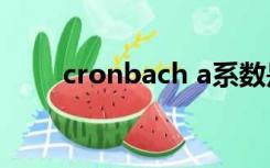 cronbach a系数是发放问卷前做吗