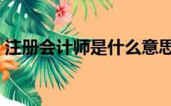 注册会计师是什么意思（什么是注册会计师）