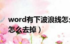 word有下波浪线怎么去掉（word下波浪线怎么去掉）