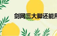 剑网三大脚还能用吗（剑网3大脚）