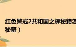 红色警戒2共和国之辉秘籍怎么输入（红色警戒2共和国之辉秘籍）