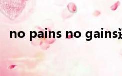 no pains no gains还是no pain no gain