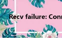 Recv failure: Connection was reset