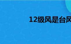 12级风是台风吗（12级风）