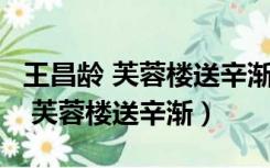 王昌龄 芙蓉楼送辛渐 的 载体是什么（王昌龄 芙蓉楼送辛渐）