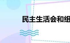 民主生活会和组织生活会的区别