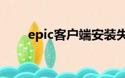 epic客户端安装失败（epic客户端）