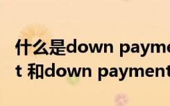 什么是down payment（advance payment 和down payment 的区别）