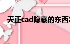 天正cad隐藏的东西怎么显示（天正cad）