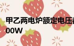 甲乙两电炉额定电压都是220V,甲的功率是1000W