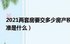 2021两套房要交多少房产税（二套房房产税2021年开征标准是什么）