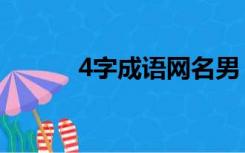 4字成语网名男（4字成语网名）