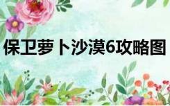 保卫萝卜沙漠6攻略图（保卫萝卜沙漠6攻略）