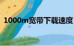 1000m宽带下载速度（10m宽带下载速度）