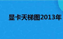 显卡天梯图2013年（2013显卡天梯图）