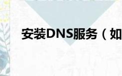 安装DNS服务（如何安装dns服务器）