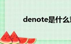 denote是什么意思（denote）