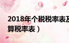 2018年个税税率表及个税计算公式（个税计算税率表）