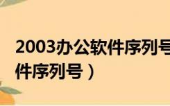 2003办公软件序列号怎么查看（2003办公软件序列号）