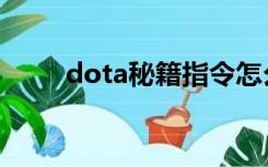 dota秘籍指令怎么用（dota秘籍）