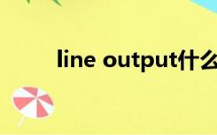 line output什么接口（line out）