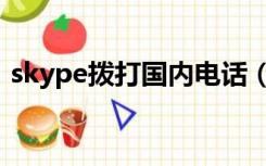 skype拨打国内电话（skype免费网络电话）