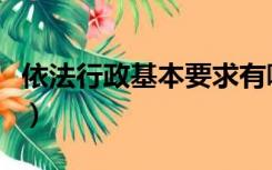 依法行政基本要求有哪些（依法行政基本要求）