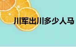 川军出川多少人马（川军出川多少人）